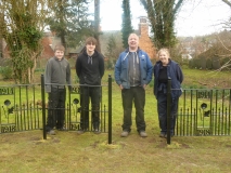 Instalation fo Wreath Holders at Tutbury Priory Church by Dragon Forge - Euan, Jamie, Davy and Cathy