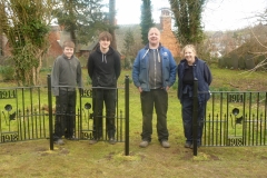 Instalation fo Wreath Holders at Tutbury Priory Church by Dragon Forge - Euan, Jamie, Davy and Cathy